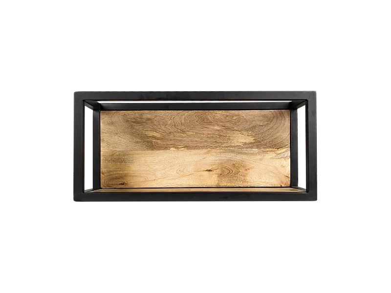 Levels - Étagère murale - manguier et fer - 55 x 18 x 25 cm