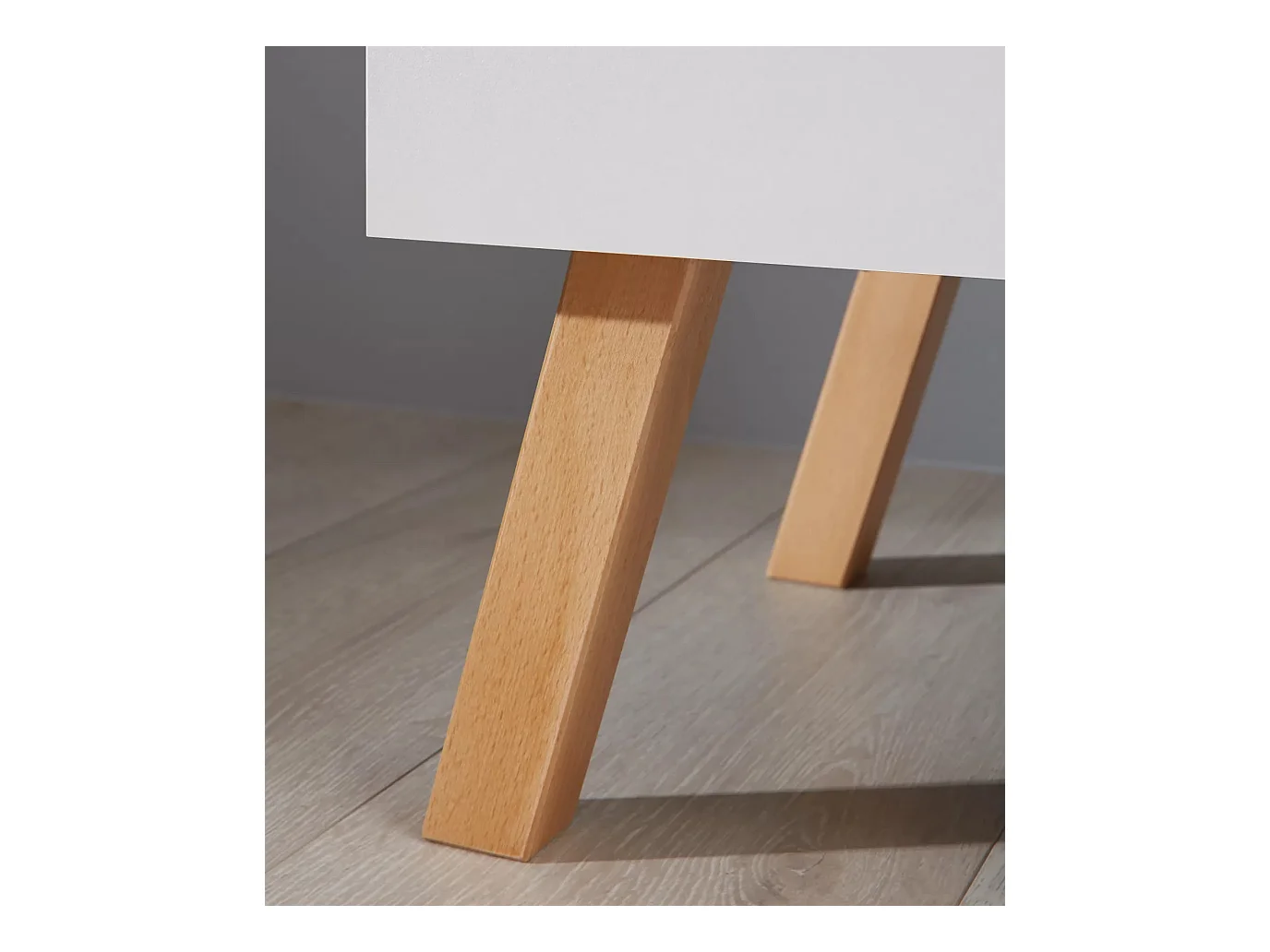 Commode à langer 2 portes mélaminé blanc Mathys