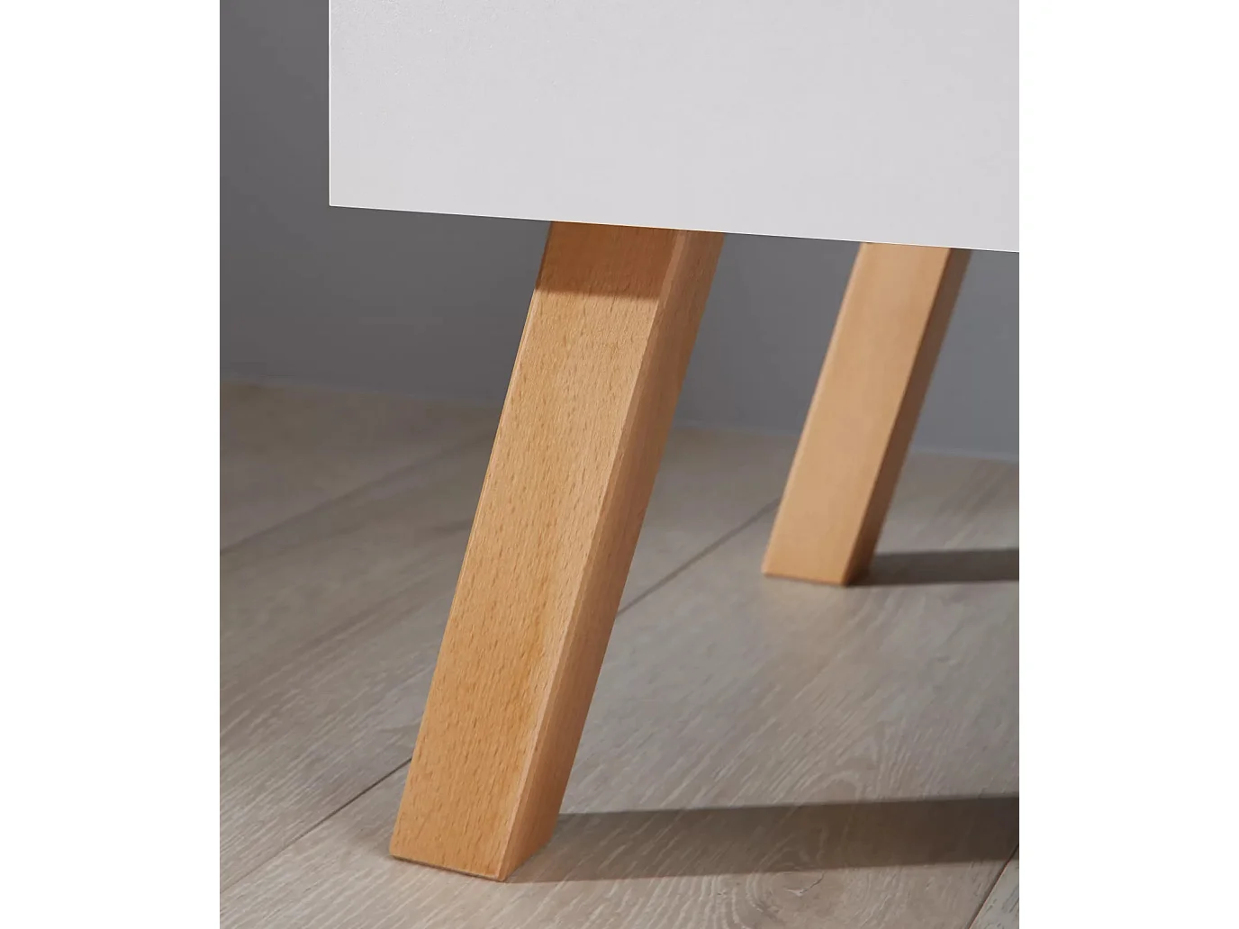 Commode à langer 2 portes mélaminé blanc Mathys