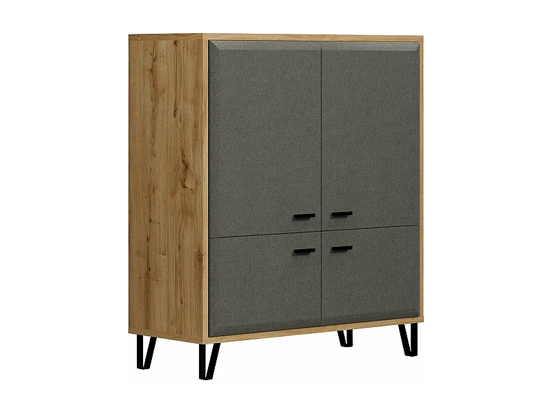 Blanshe Sideboard 4 Türen, grau.