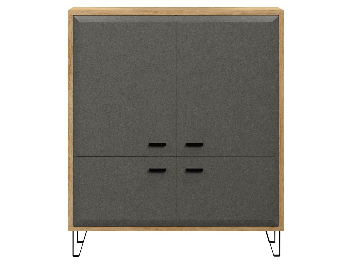 Blanshe dressoir 4 deuren, grijs.
