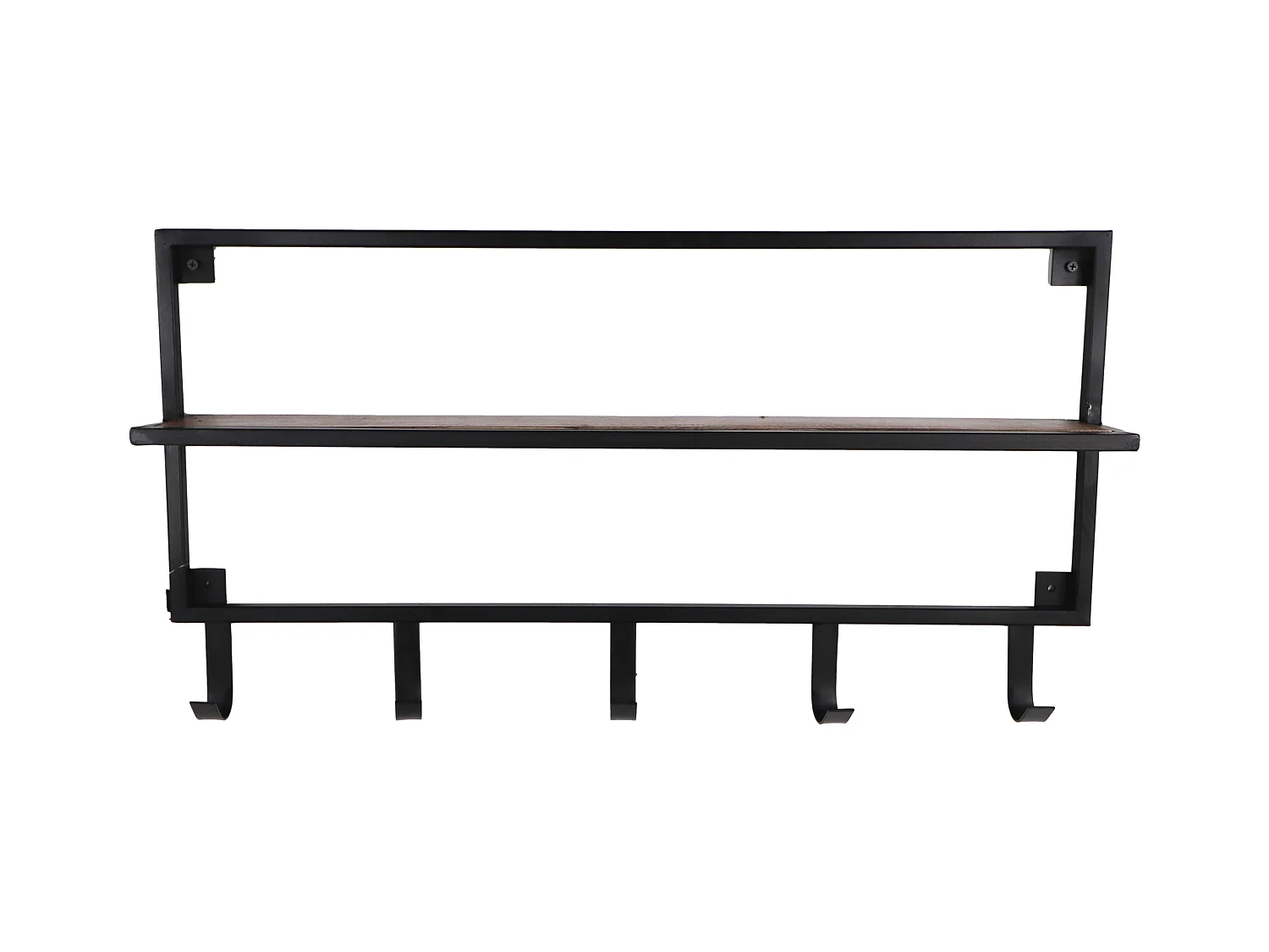 Porte-manteaux noir-naturel - Bois de manguier 70*11*38