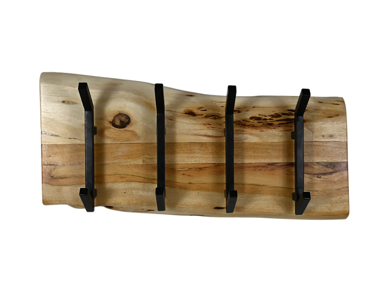 Soho Live Edge - Porte-manteaux - Bois d'acacia/métal - Coloris Naturel - 60x13x26 cm