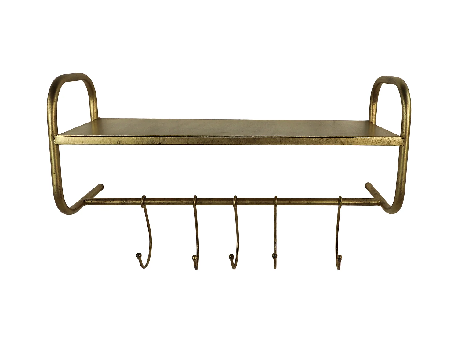Porte-manteaux mural - Fer - Doré - 22 x 65 x 27 cm
