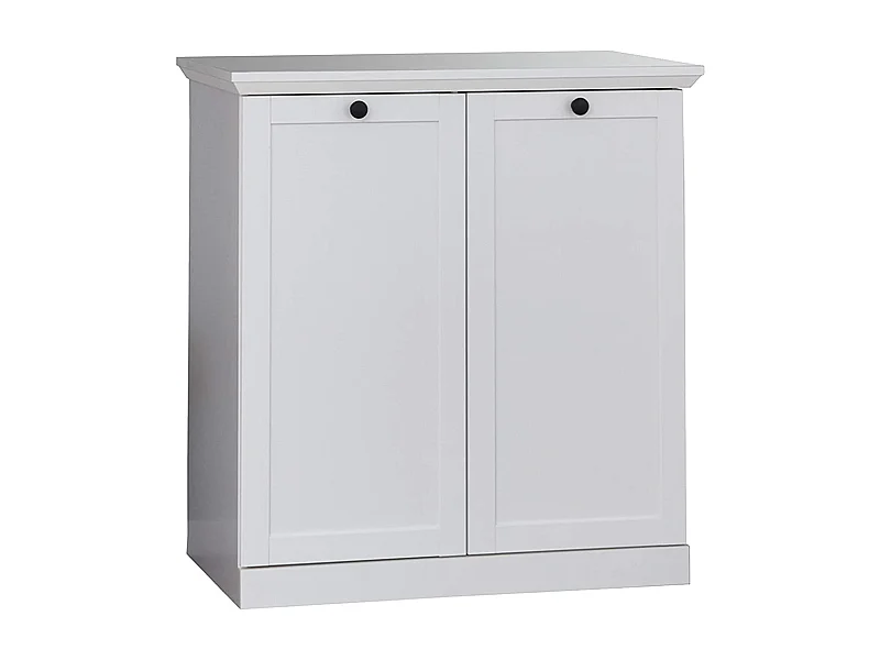 Meuble de rangement 2 portes blanc style campagnard moderne Valex 81cm