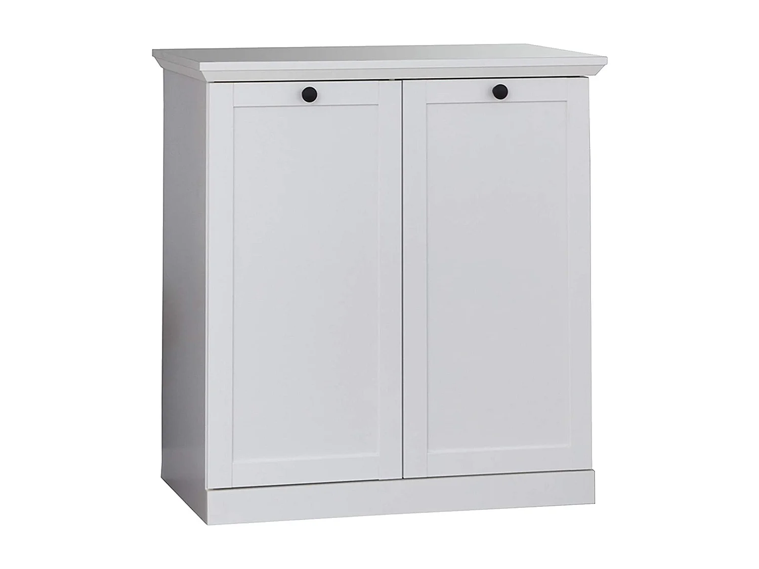 Mueble de almacenaje blanco de 2 puertas de estilo rústico moderno Valex 81 cm