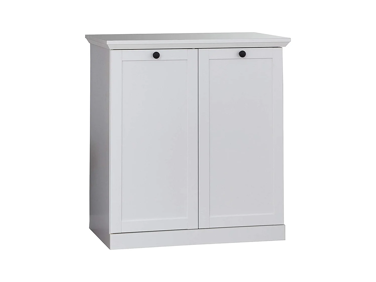 Witte 2-deurs opberger in moderne landelijke stijl Valex 81 cm