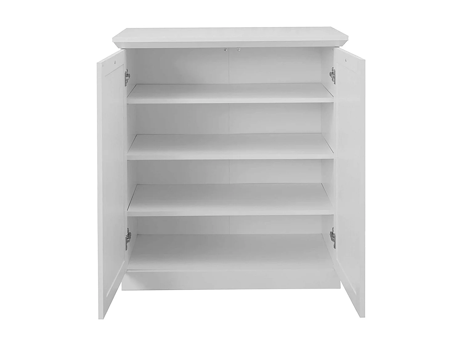 Meuble de rangement 2 portes blanc style campagnard moderne Valex 81cm