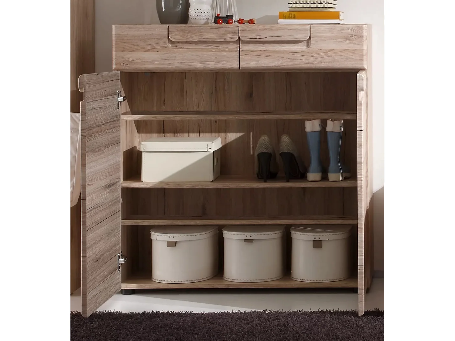 Commode 2 portes chêne San Remo Aurel 90cm