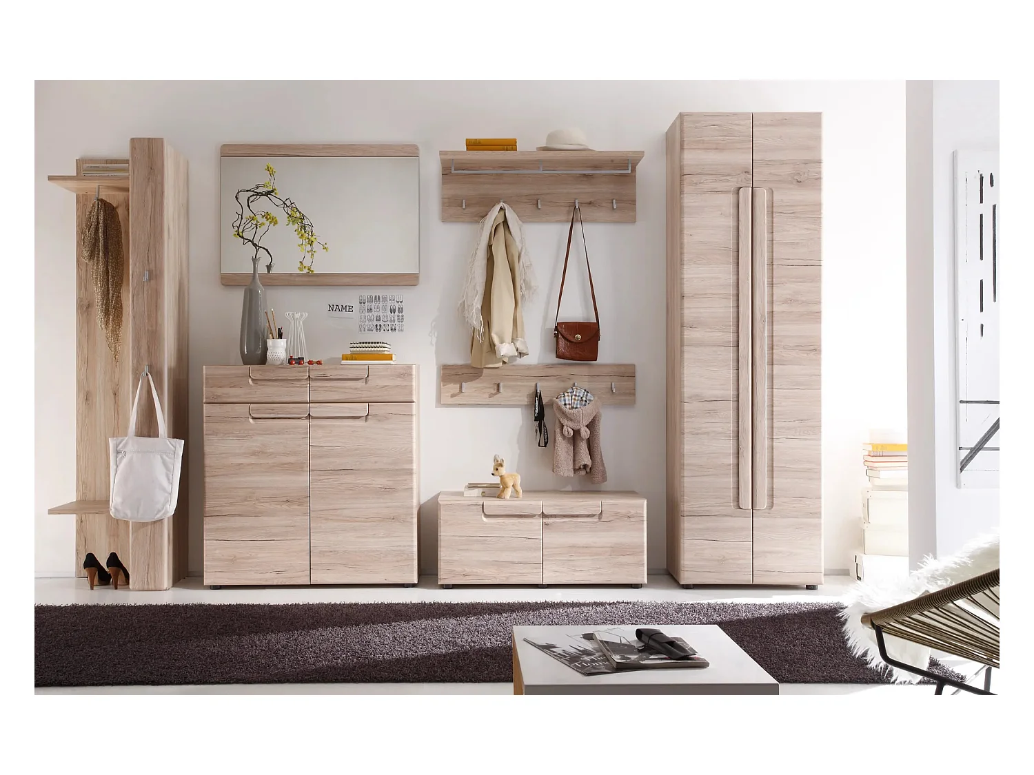 Commode 2 portes chêne San Remo Aurel 90cm