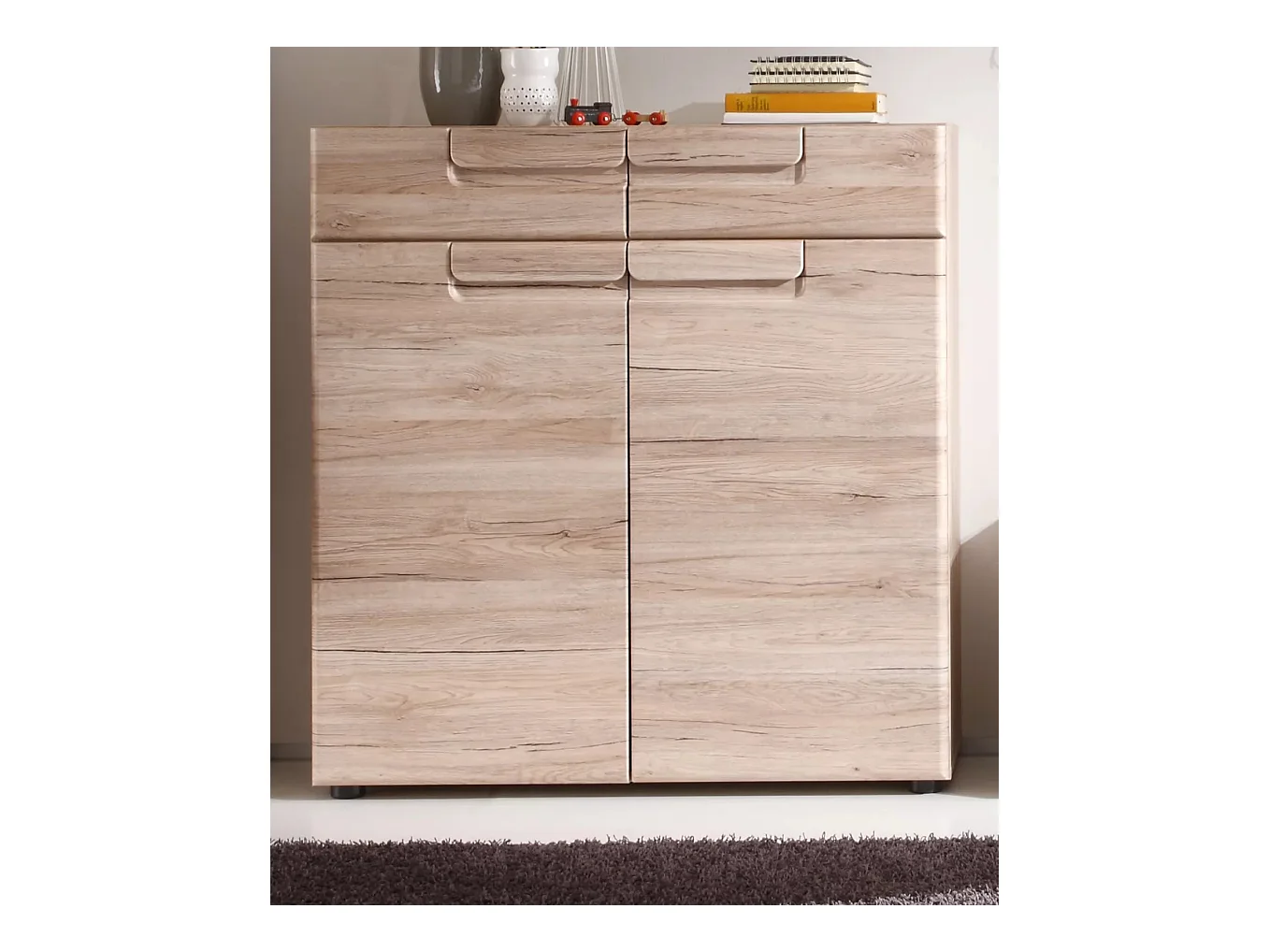 Commode 2 portes chêne San Remo Aurel 90cm