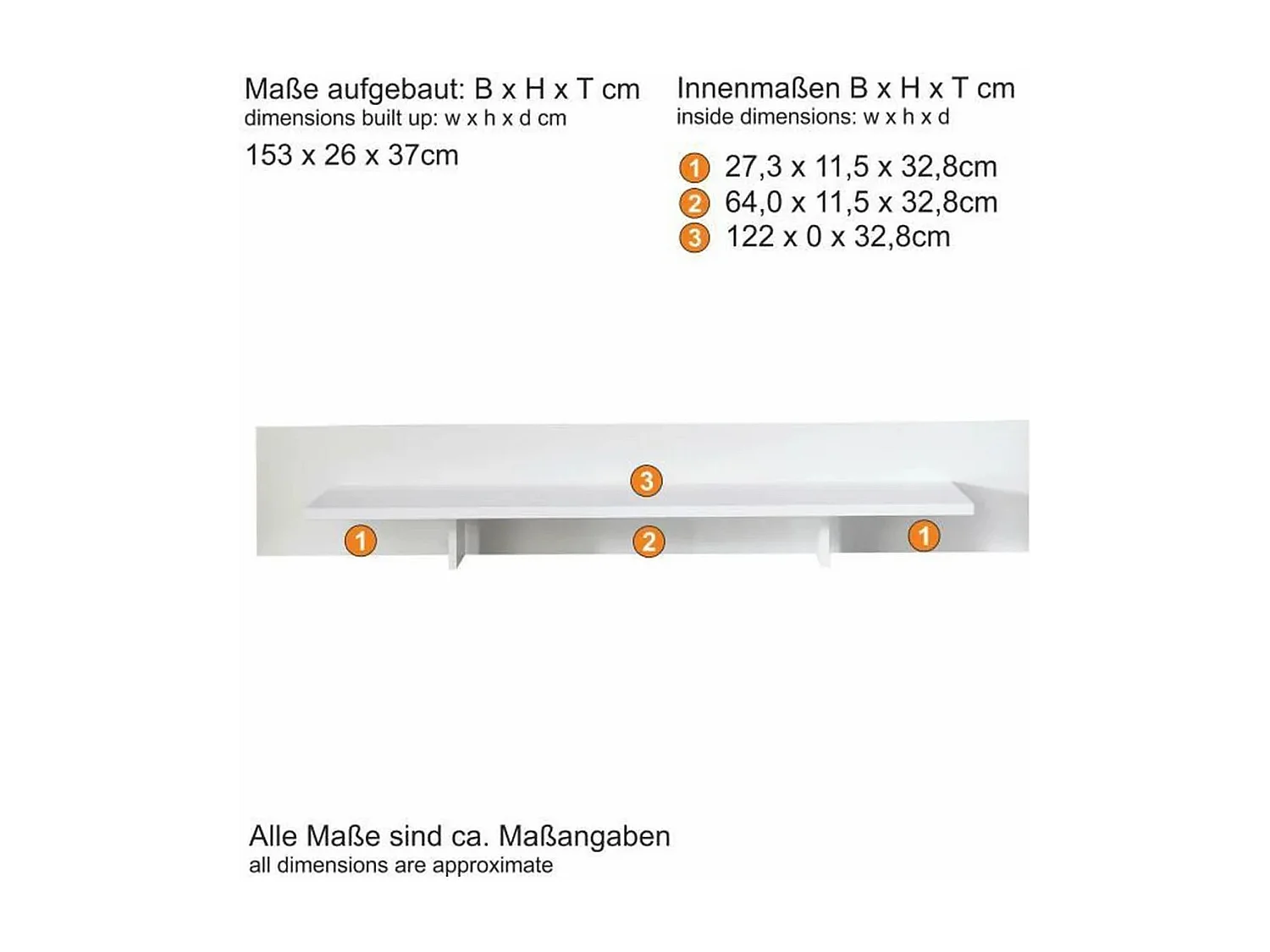 Support TV en bois mélaminé blanc Tako L 153cm