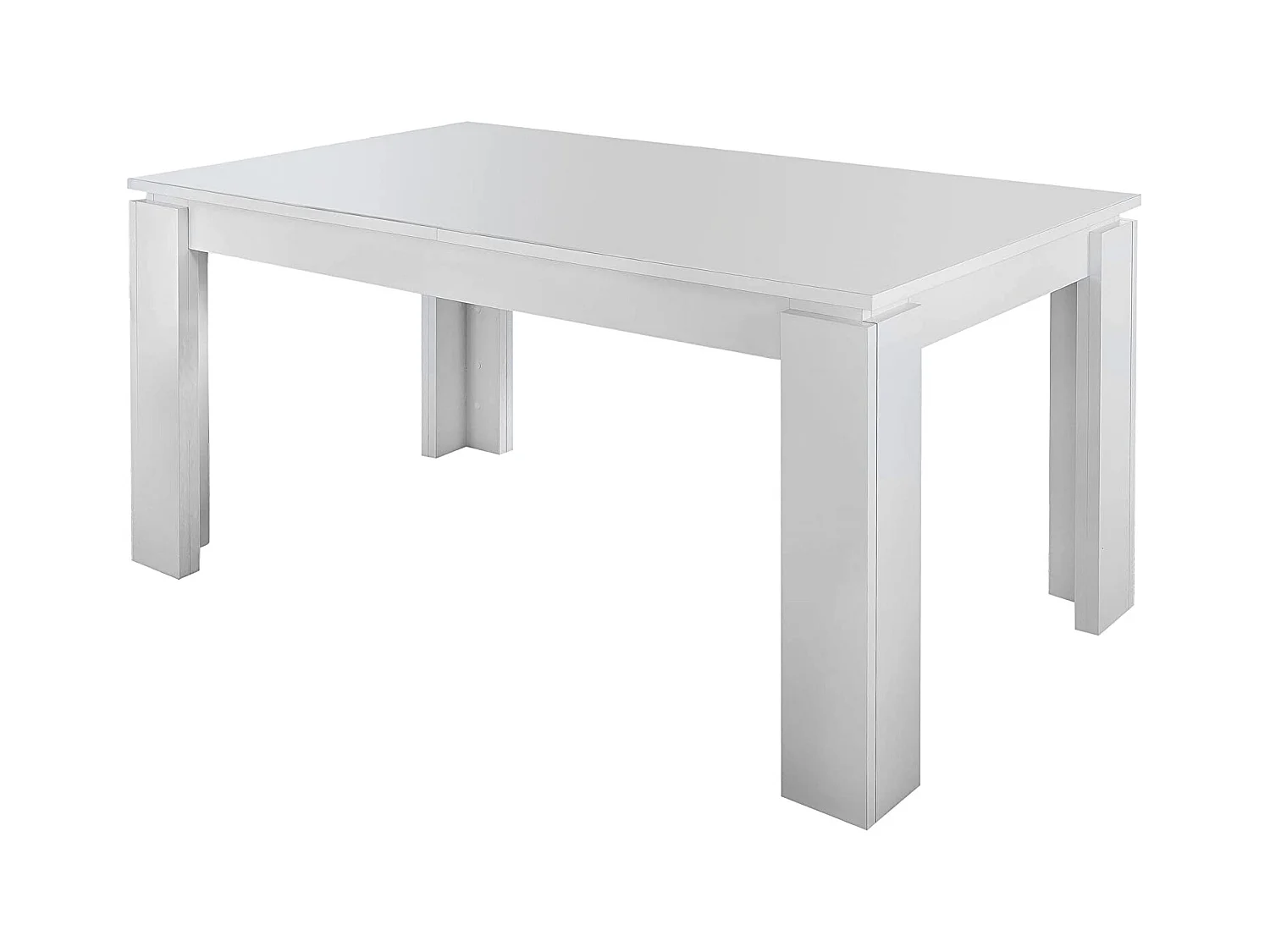 Table à manger extensible 160-200cm blanc Koryne