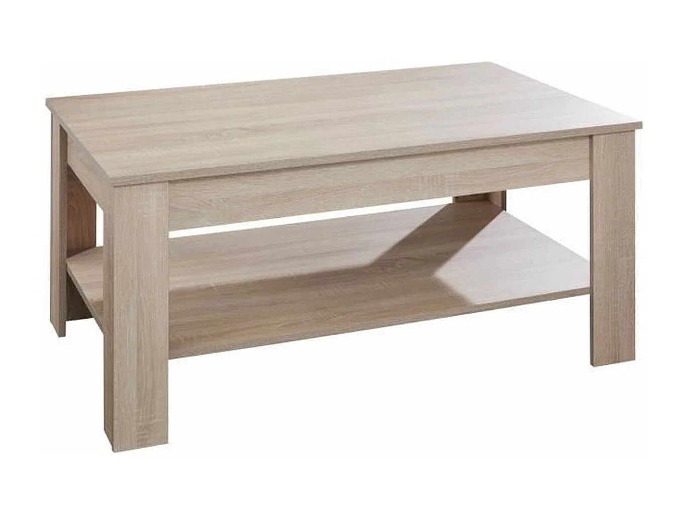 Table basse 2 niveaux chêne Sägerau Koryne L110xH49xP67