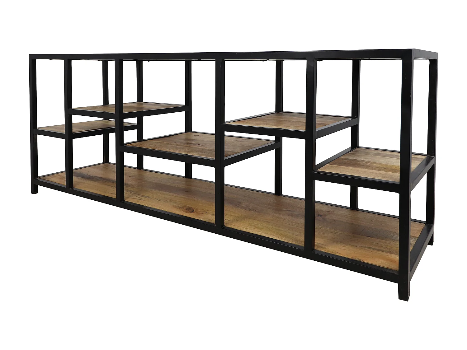 Levels - Meuble TV - Bois de manguier/fer 140*40*55