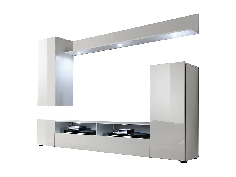 Dos wandkast systeem wit hoog glans.