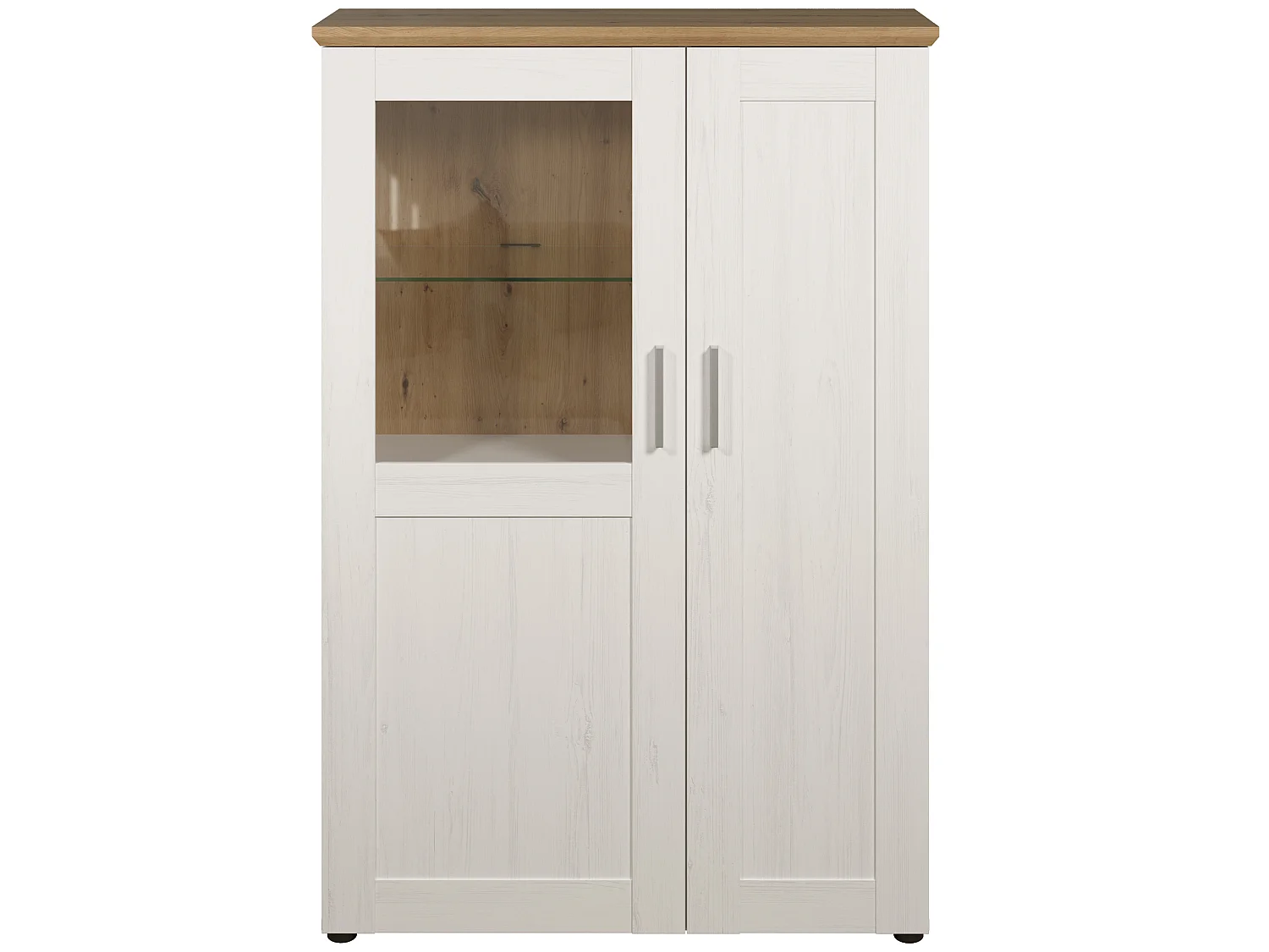 Armoire - Mélaminé - Naturel-Blanc - 95 - 140 - 38 cm