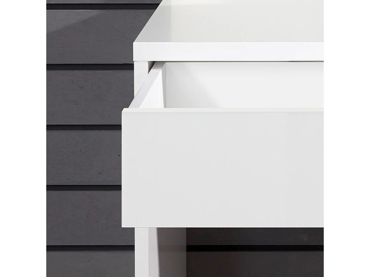 Coiffeuse avec 4 tablettes, 1 grand tiroir et 1 miroir L85 cm - Basix