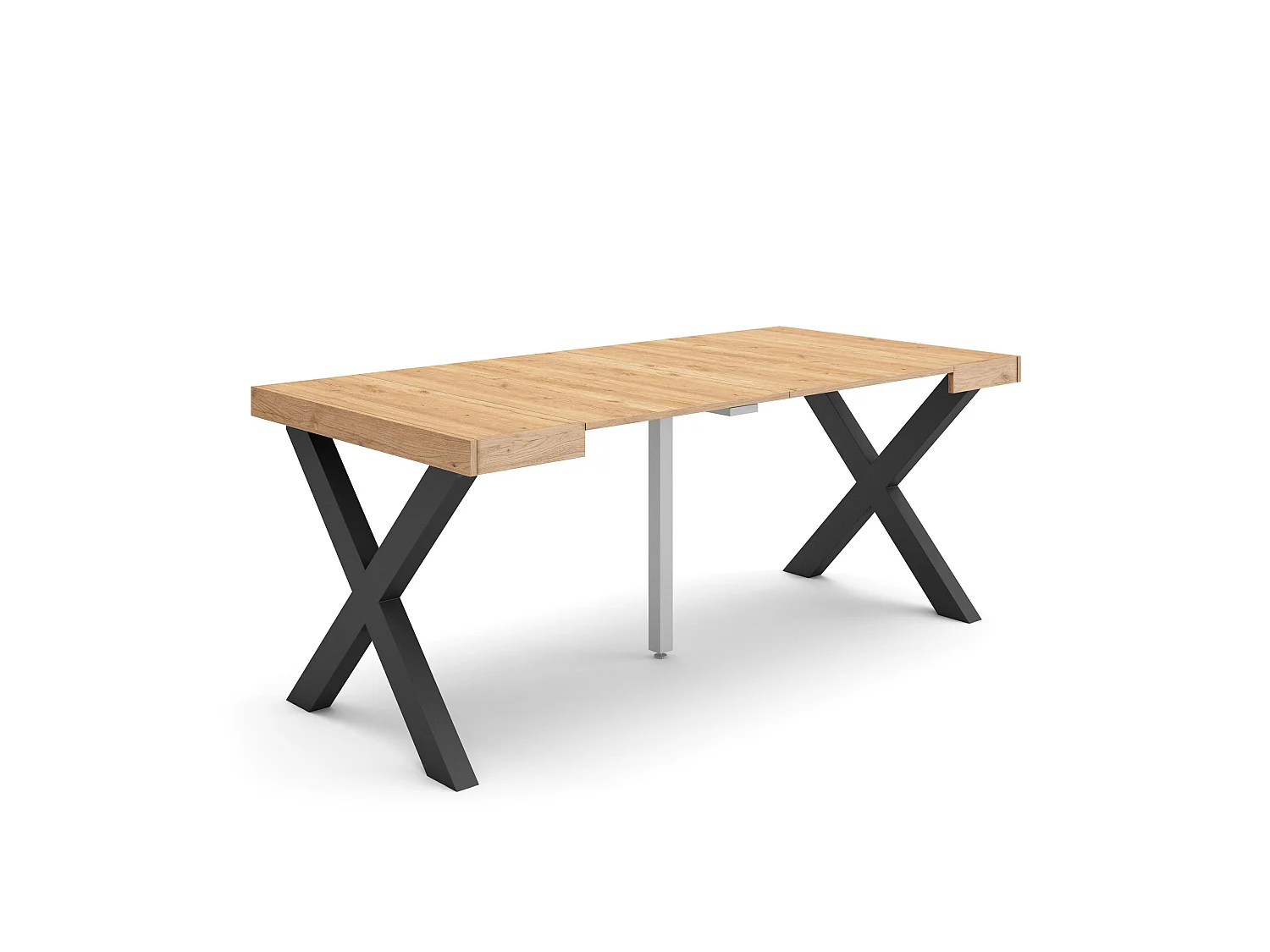 Mesa Consola Extensível, 180x90x73cm, Para 8 pessoas, Pés de madeira, Carvahlo