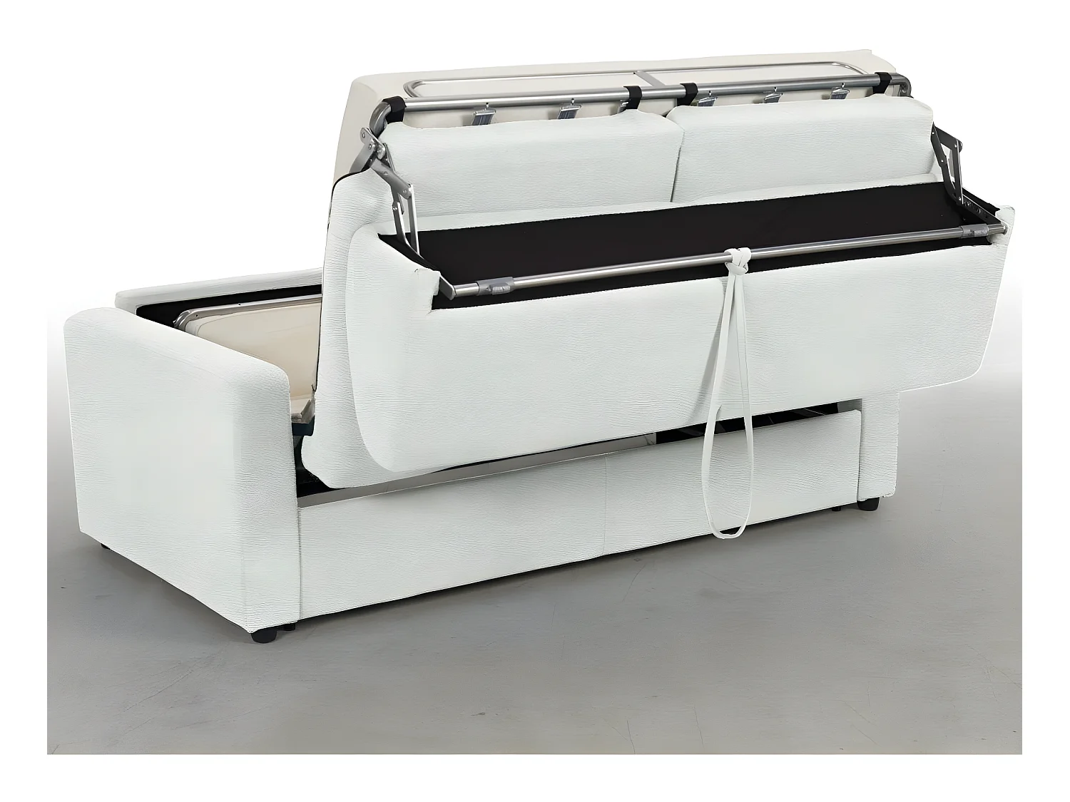 Canapé convertible MIDNIGHT EXPRESS 120cm matelas 16cm polyuréthane blanc