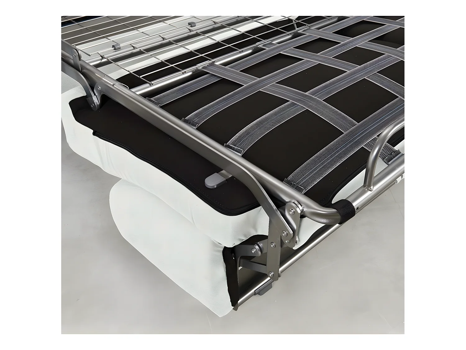 Canapé convertible MIDNIGHT EXPRESS 120cm matelas 16cm polyuréthane blanc