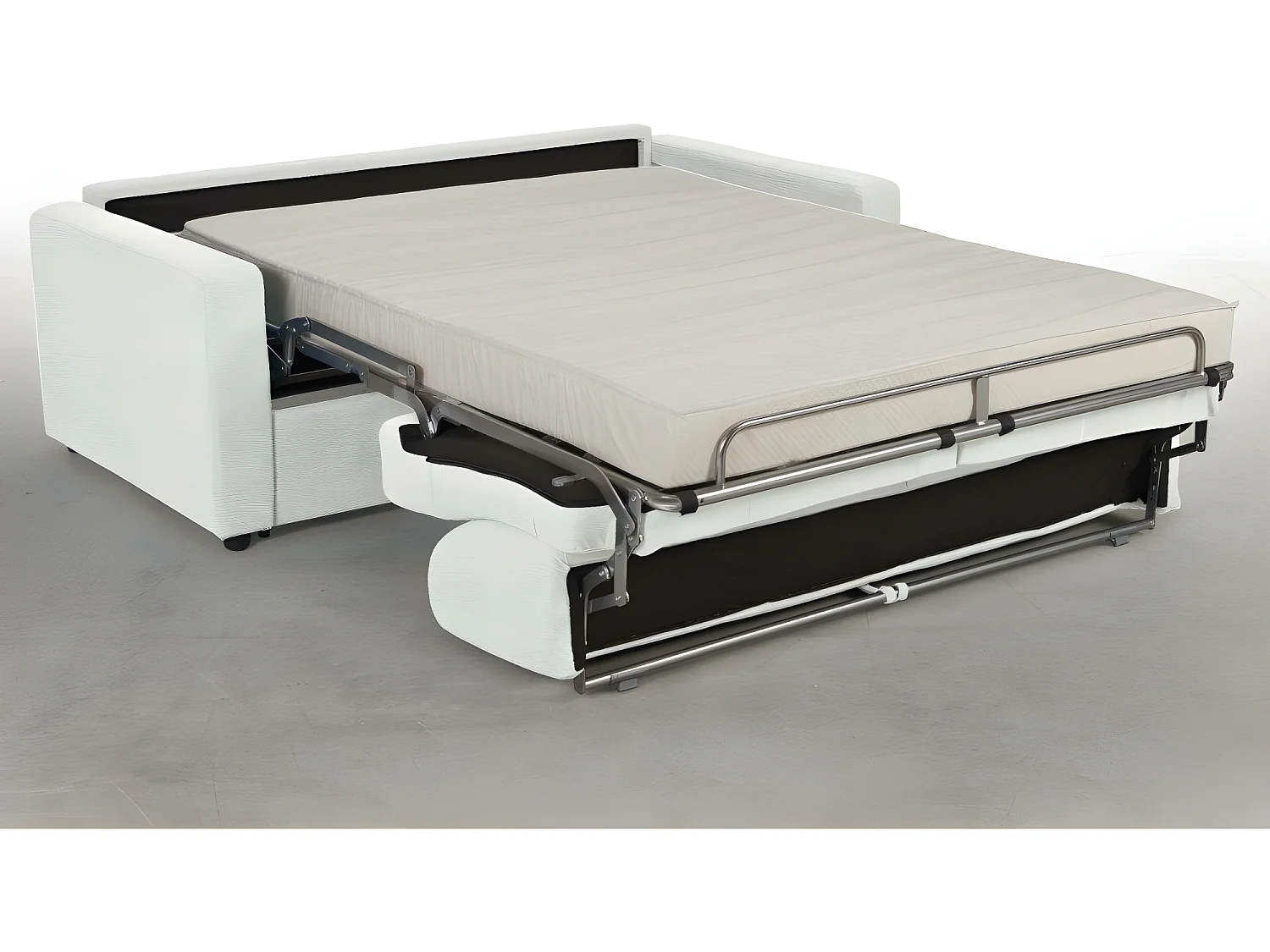 Canapé convertible MIDNIGHT EXPRESS 120cm matelas 16cm polyuréthane blanc