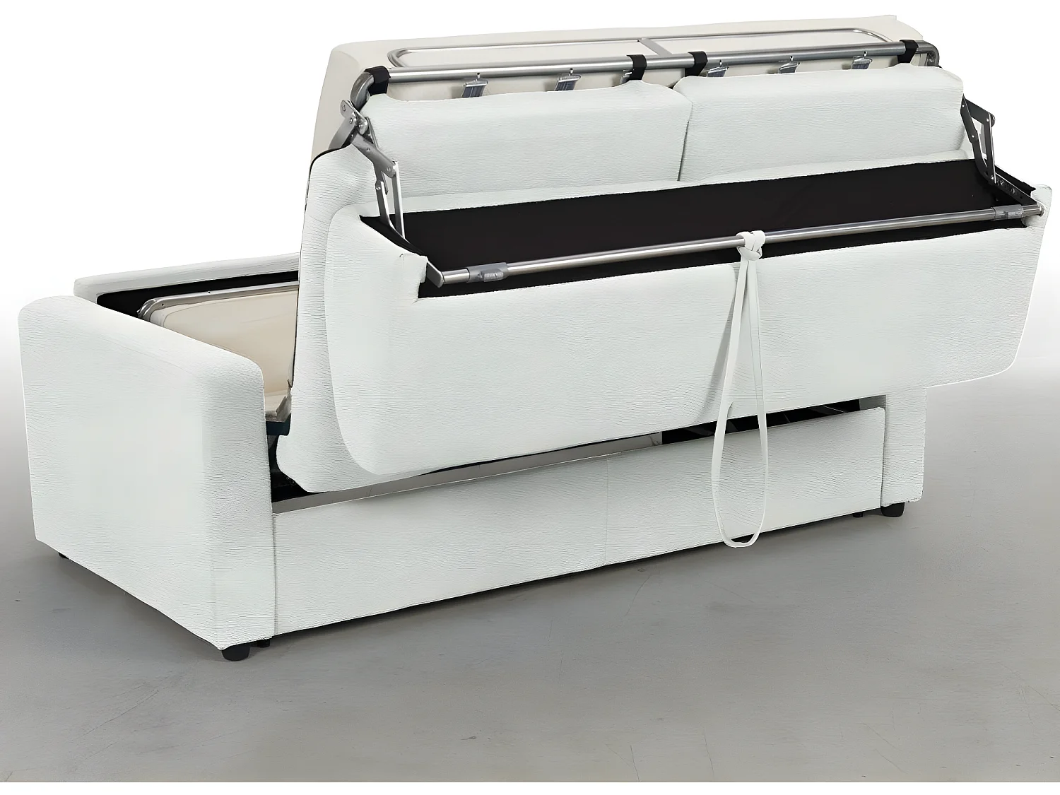 Canapé convertible MIDNIGHT EXPRESS 120cm matelas 16cm polyuréthane blanc