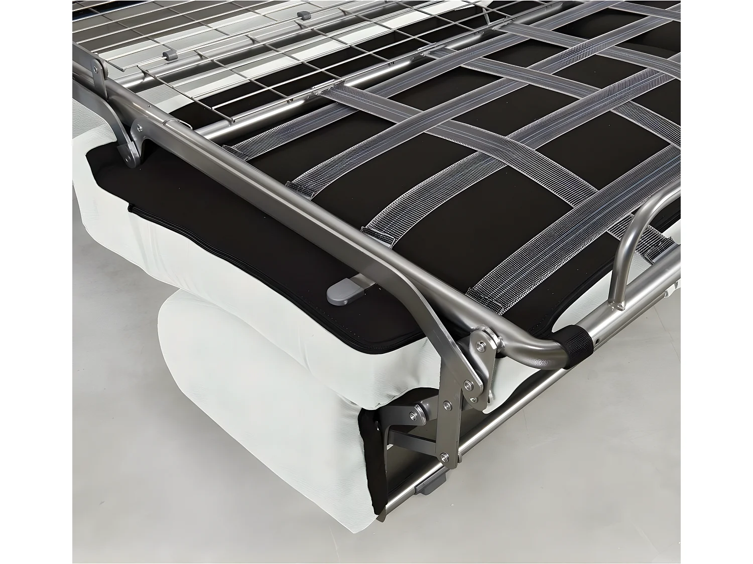 Canapé convertible MIDNIGHT EXPRESS 120cm matelas 16cm polyuréthane blanc