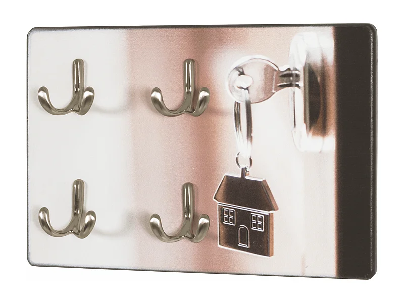 Tableau à clés design motif serrure 4 crochets Ester