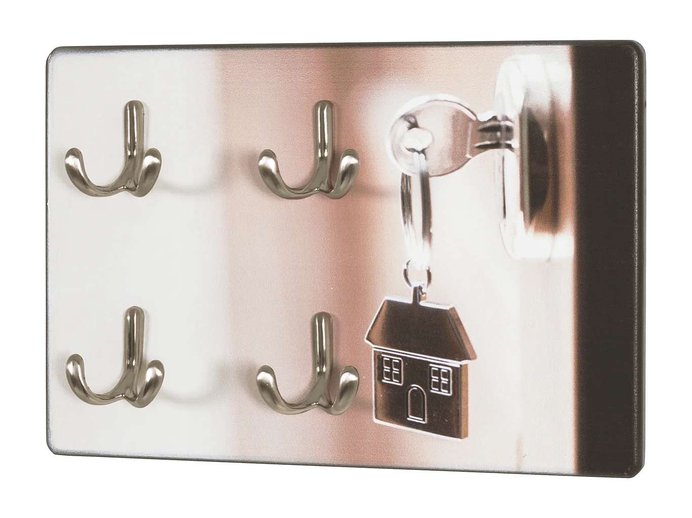 Tableau à clés design motif serrure 4 crochets Ester