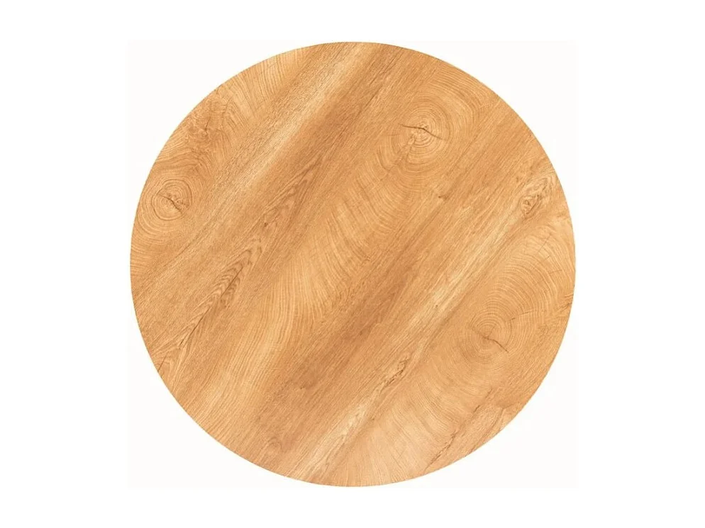 Table ronde noire et bois 90cm Stab