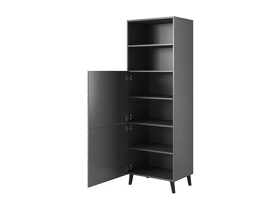 Vetrina design grigio Yaka 60 cm