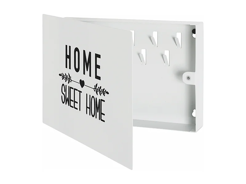 Boîte à clés design métal blanc "Home sweet Home" Kilia
