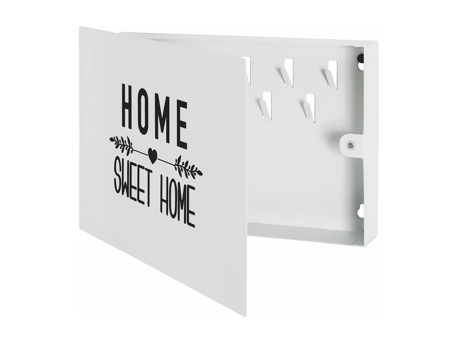 Boîte à clés design métal blanc "Home sweet Home" Kilia