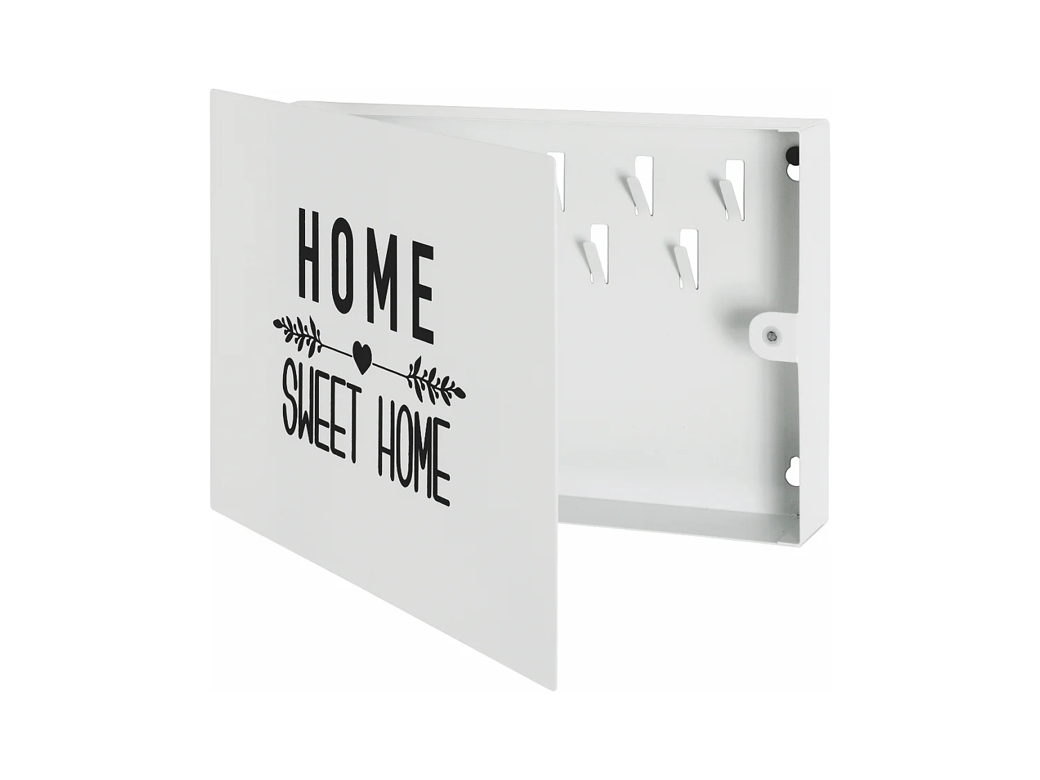 Boîte à clés design métal blanc "Home sweet Home" Kilia