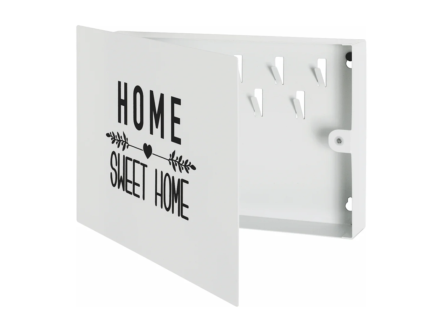 Boîte à clés design métal blanc "Home sweet Home" Kilia