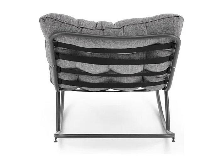 Mecedora de diseño con cojín de tela gris Cargo