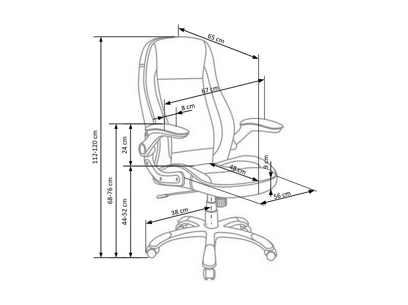 Sedia da ufficio Luna bianca