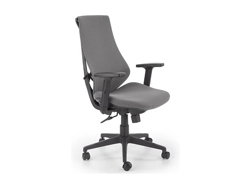 Fauteuil de bureau en tissu gris ajustable en hauteur DIAMOND