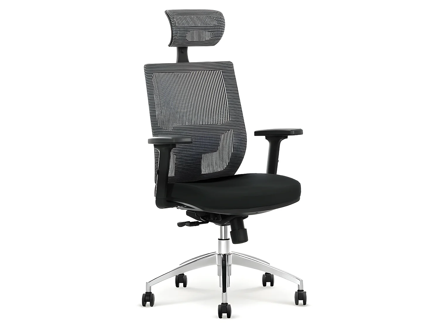 Silla de oficina Abel gris y negra de diseño clásico