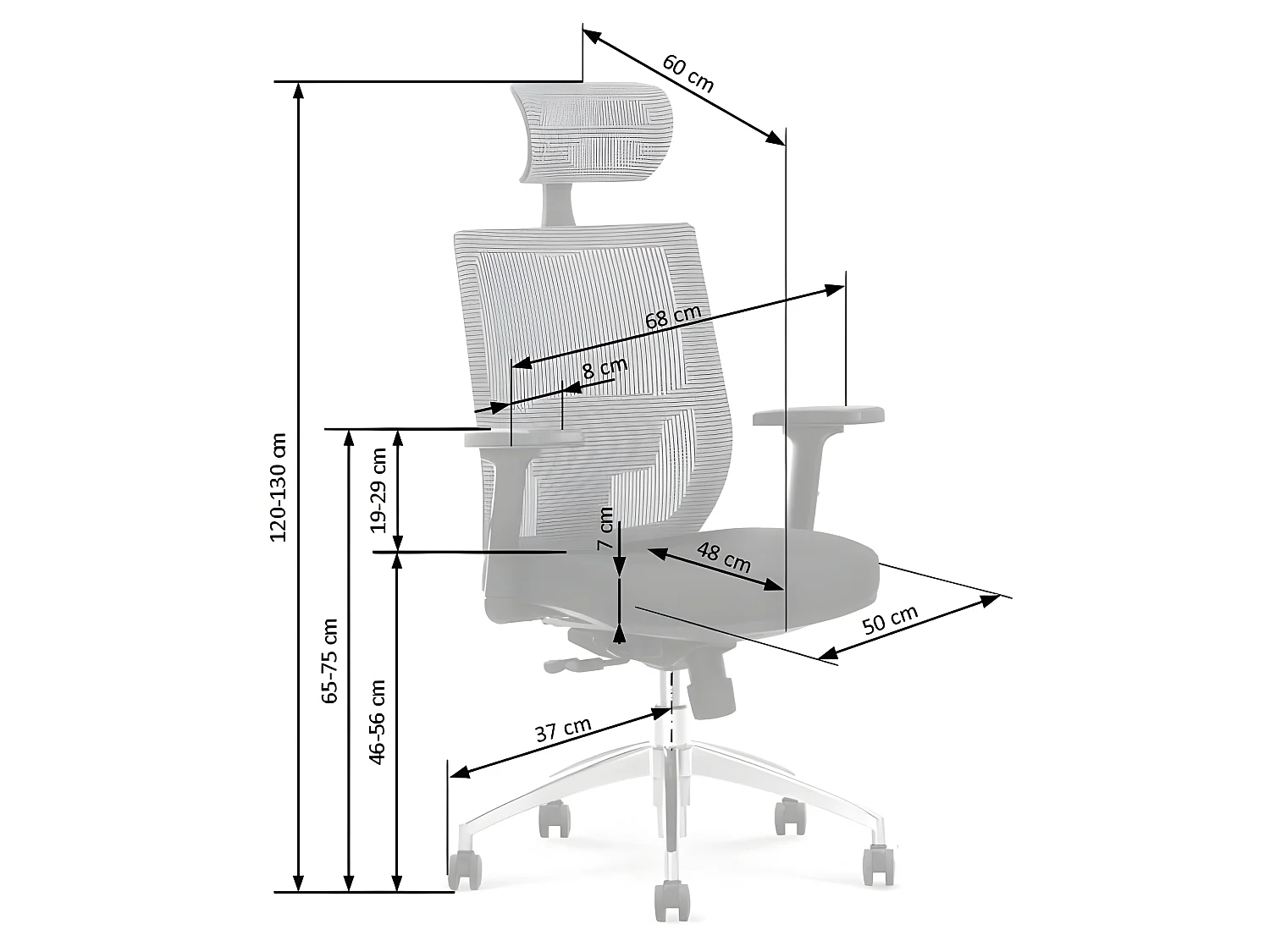 Silla de oficina Abel gris y negra de diseño clásico