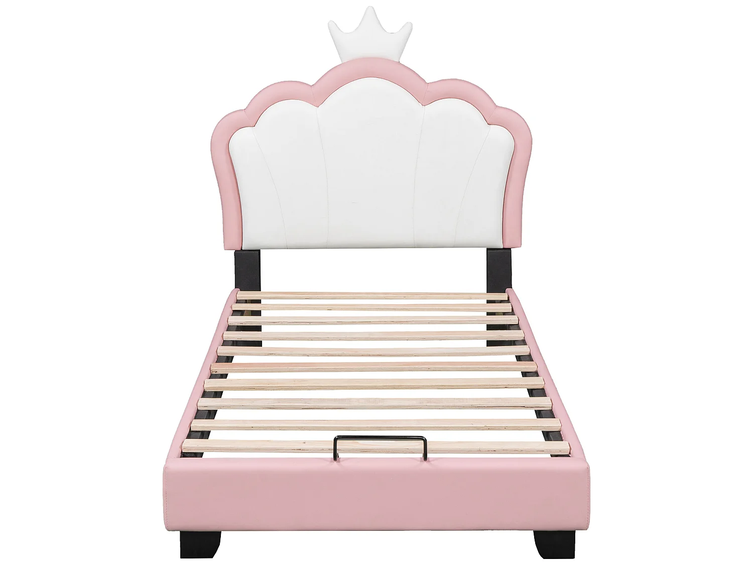 Lit enfant avec sommier Cadre de - 90 x 200 cm rose couronne - Sweiko