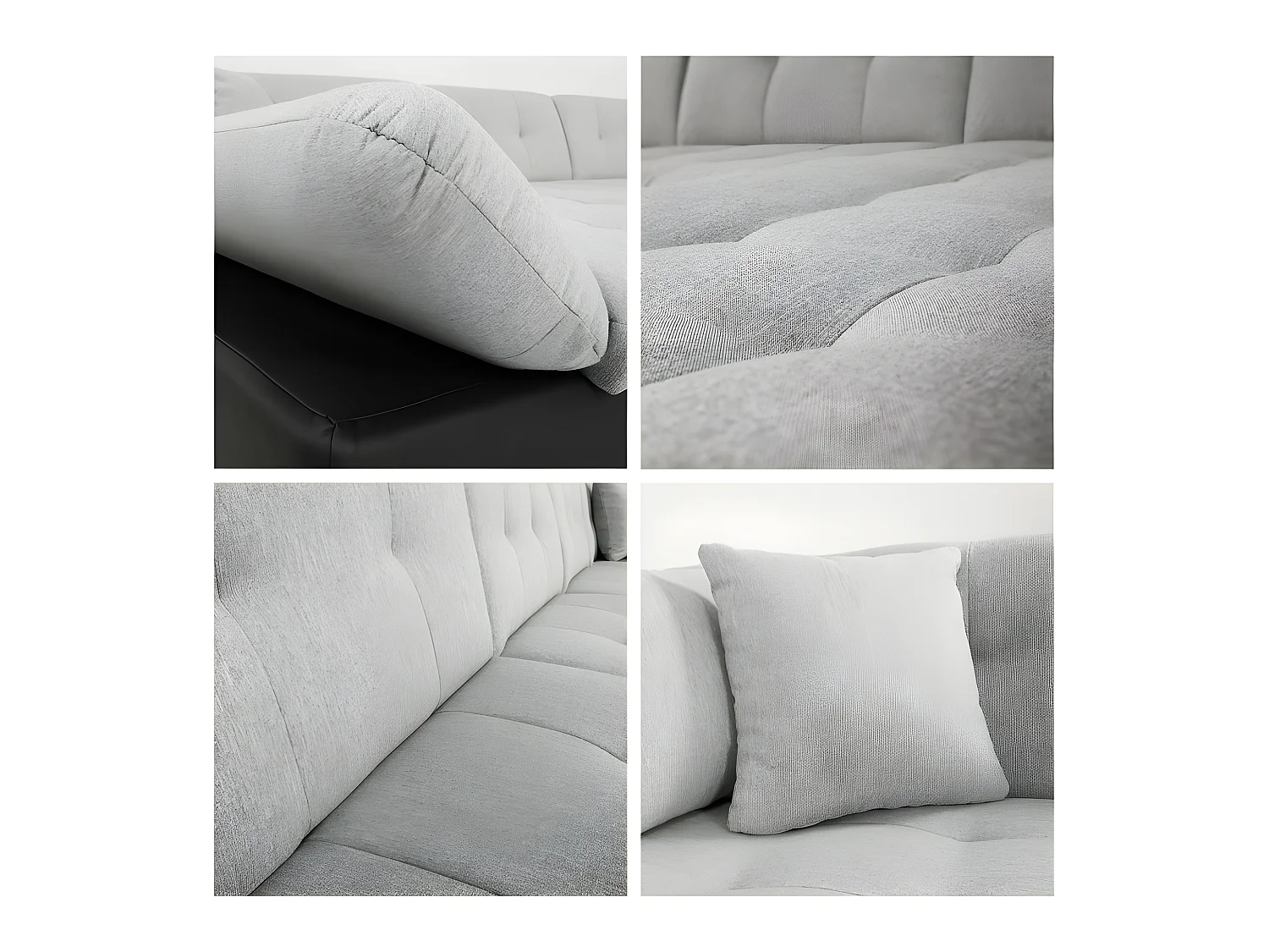 GENIRO panoramische slaapbank haaks beige