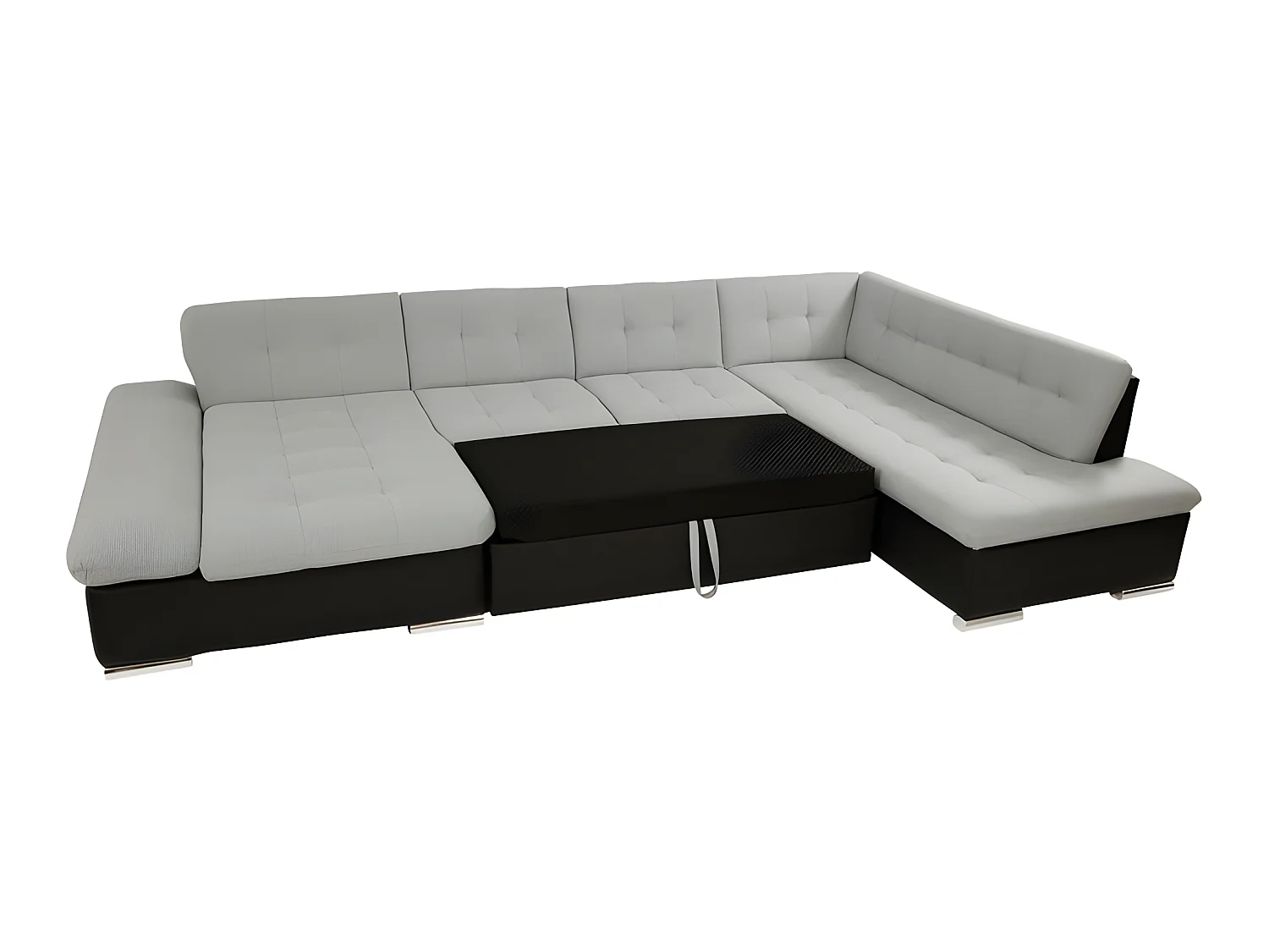 GENIRO panoramische slaapbank haaks beige