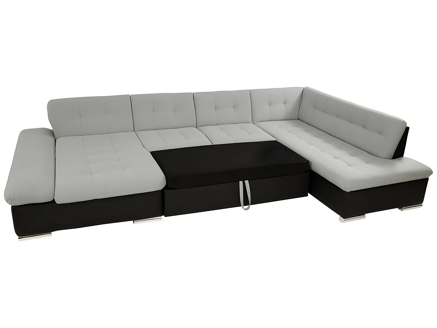 GENIRO panoramische slaapbank haaks beige