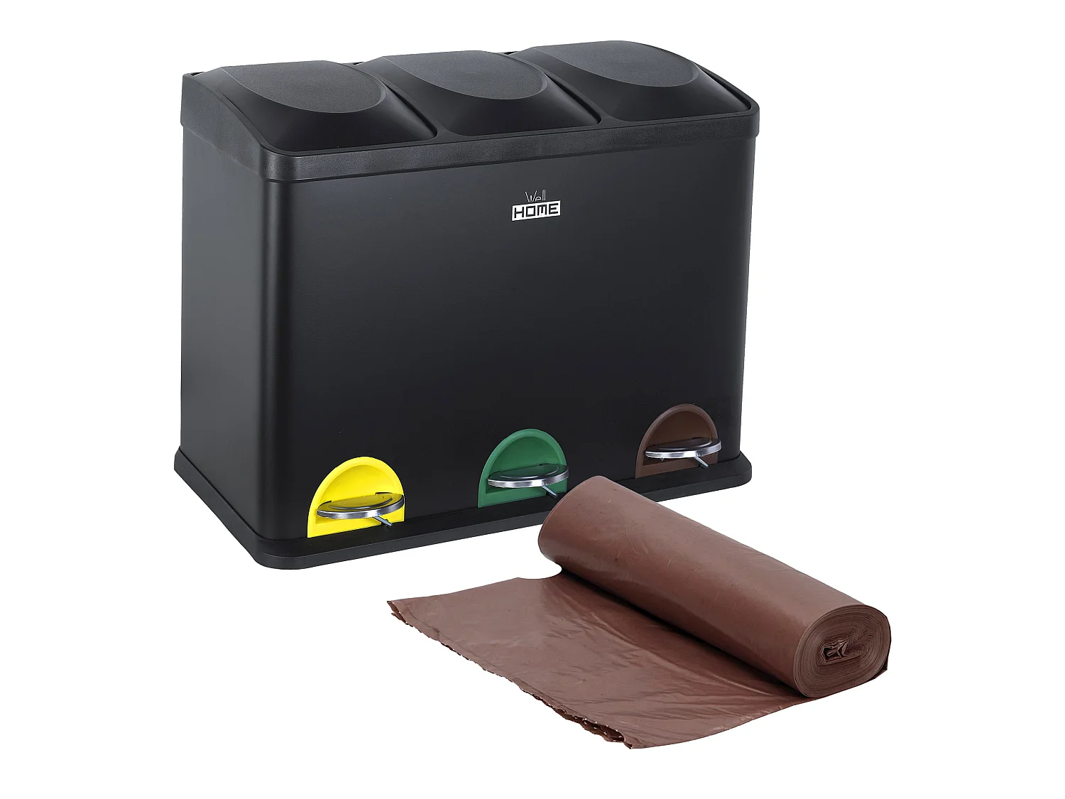 Cube de recyclage écologique pack 45 litres de 3 compartiments avec des sacs à ordures de 20 litres, des cubes de recyclage / recyclage