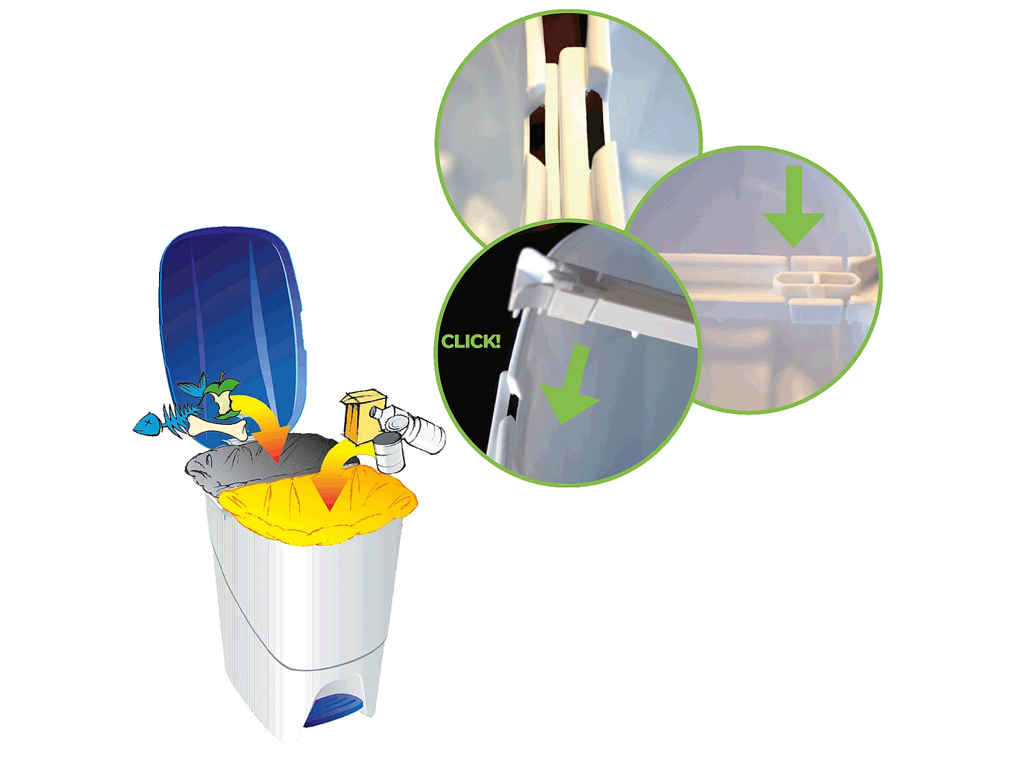 Pédalbine écologique 25 Litroamarillo 393x270x420 mm