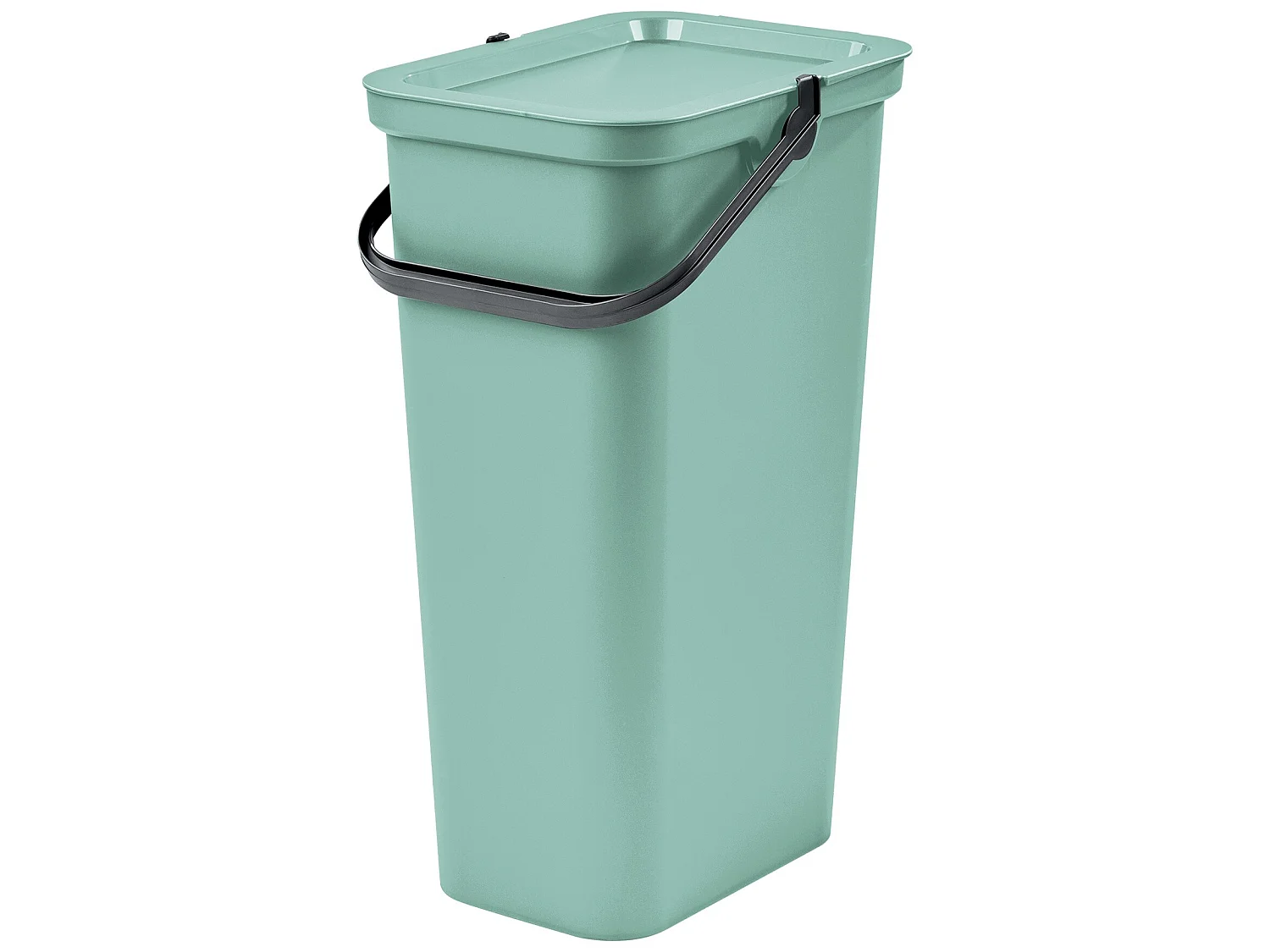 Set de 2 poubelles 40L sage avec poignée