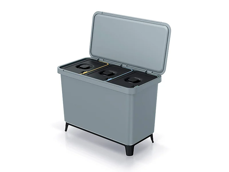 Système de classificateur de recyclage gris 3x10L Keden 57x29x41