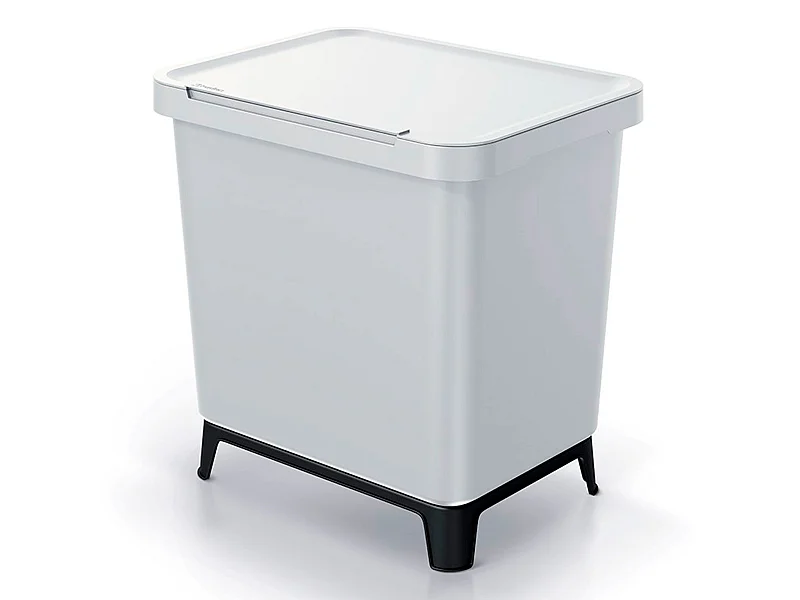 Cube de recyclage carré 30L Couleur blanche Keden 39x29x41